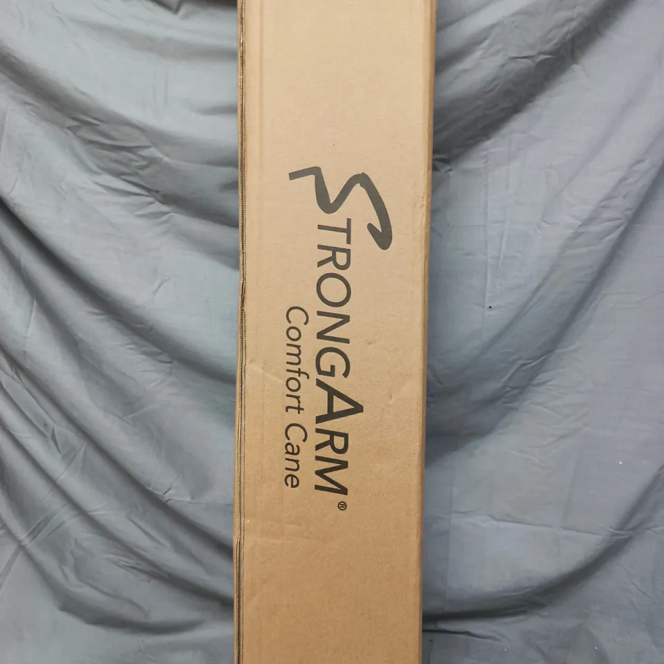 STRONG ARM COMFORT CANE WITH STANDING BASE & LIGHT IN BLUE