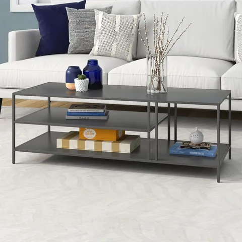 BOXED KAMBRINA COFFEE TABLE - GUNMETAL GREY FINISH (1 BOX)