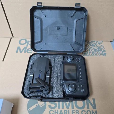 E88 DRONE PRO QUAD COPTER WITH CONTROLLER – CASE INCLUDED