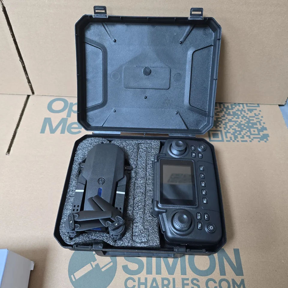 E88 DRONE PRO QUAD COPTER WITH CONTROLLER – CASE INCLUDED