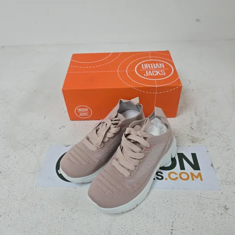 URBAN JACKS WOMEN'S KNIT SNEAKERS β UK 5 β NUDE β BOXED