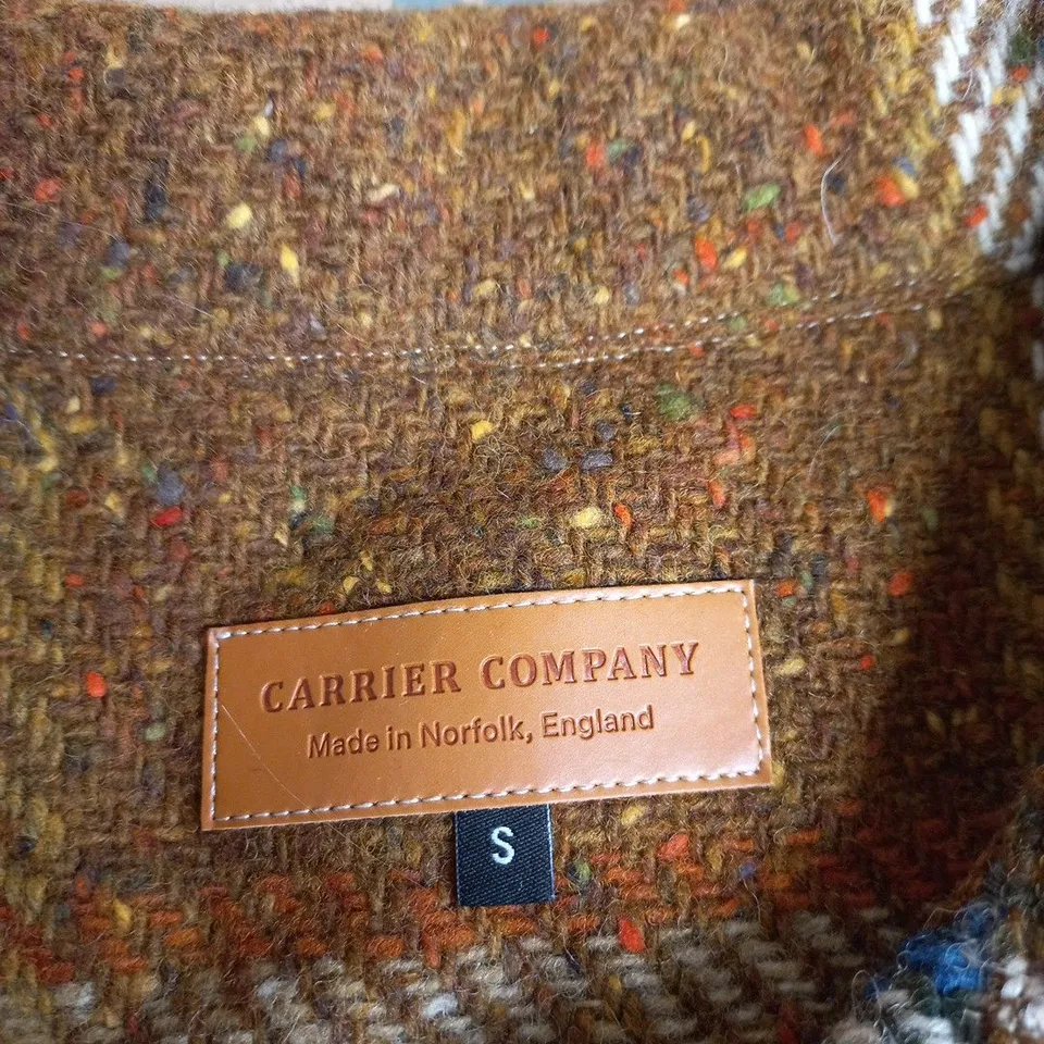 CARRIER COMPANY WOOL TWEED COAT – MADE IN NORFOLK, ENGLAND – SIZE S