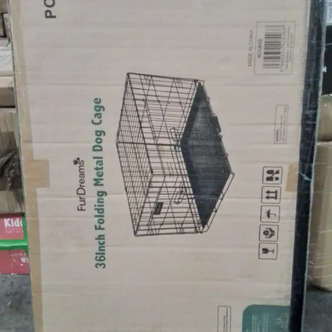 BOXED FURDREAMS FOLDING METAL DOG CAGE