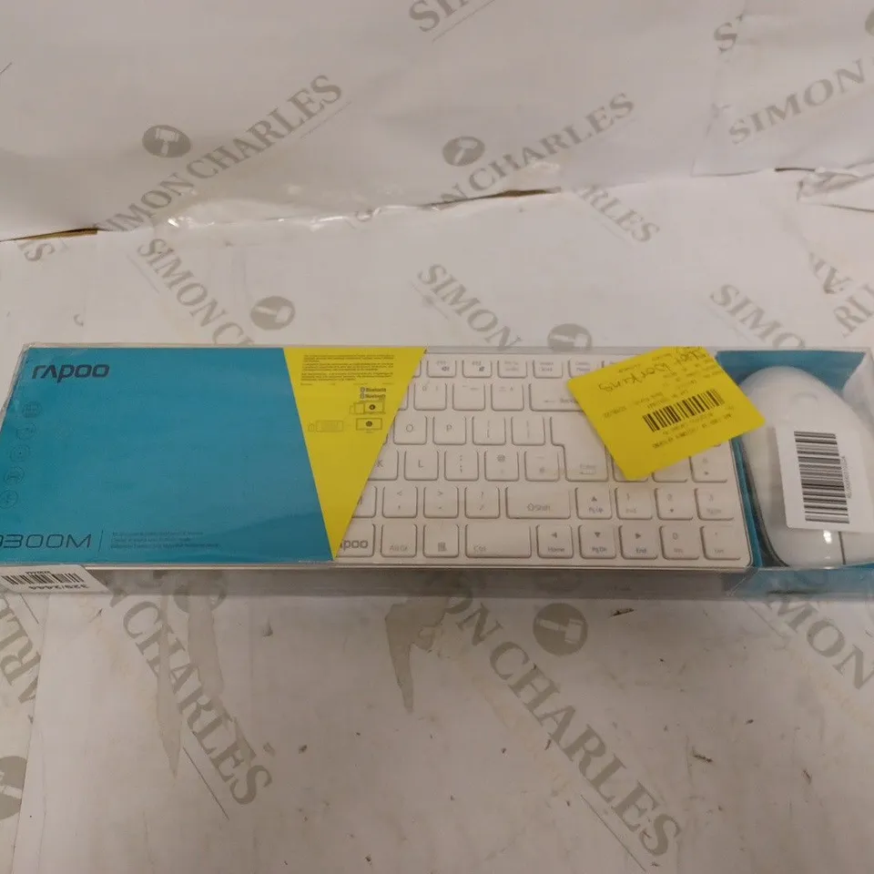 RAPOO 9300M WHITE KEYBOARD AND MOUSE 