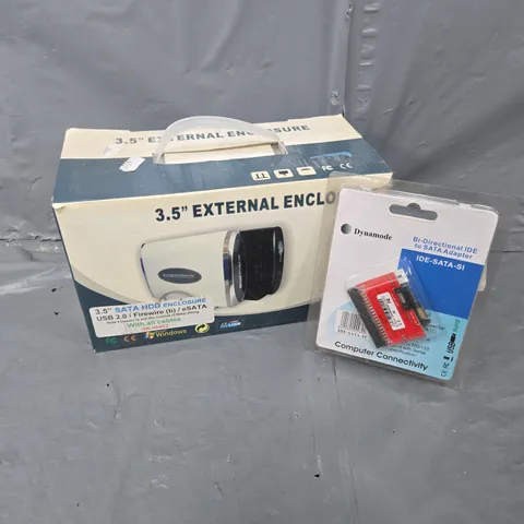 APPROXIMATELY 20 ASSORTED ELECTRICAL PRODUCTS TO INCLUDE ENCLOSURES, SATA ADAPTERS ETC - COLLECTION ONLY 