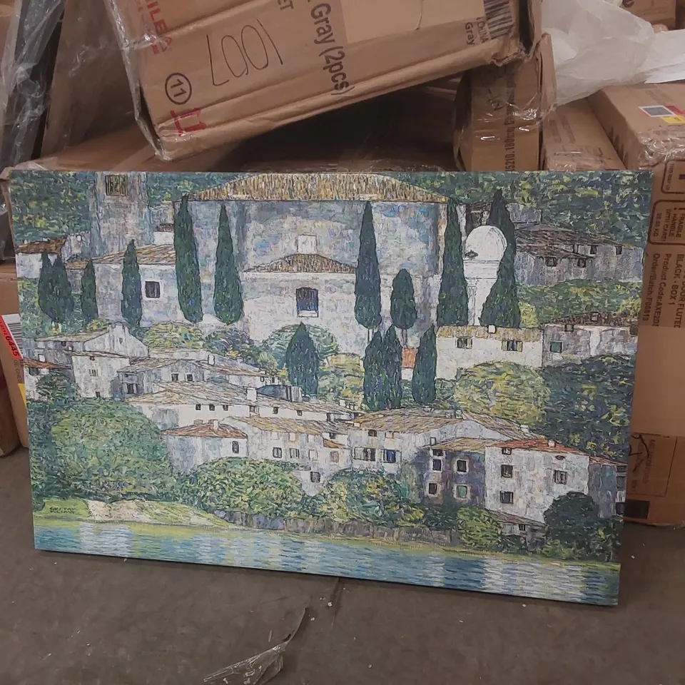 CHURCH IN CASSONE BY GUSTAV KLIMT CLASSIC PAINTING WRAPPED CANVAS 