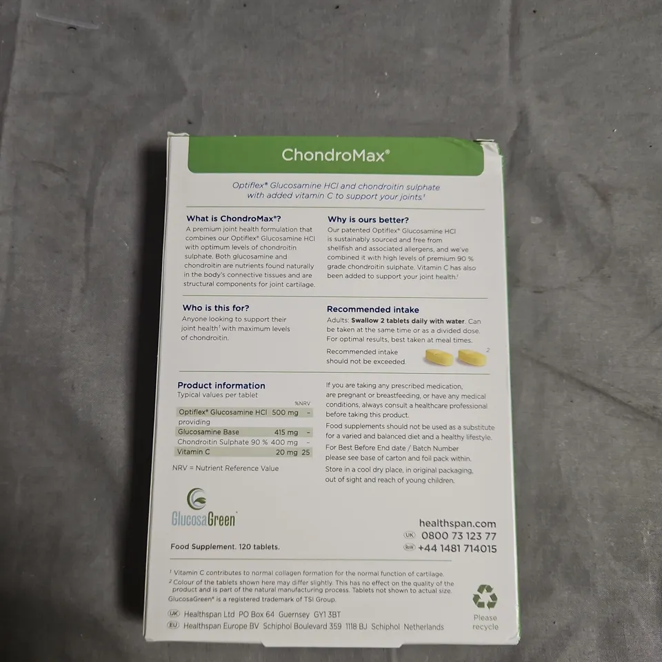 HEALTHSPAN CHONDROMAX JOINT HEALTH FORMULA – 120 TABLETS (BOXED)
