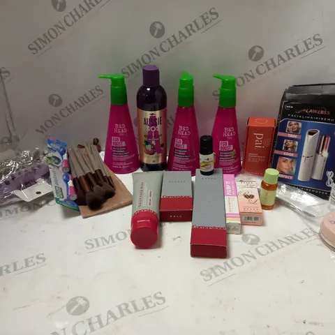 LOT OF HOUSEHOLD ITEMS TO INCLUDE AUSSIE SOS SHAMPOO, ETC