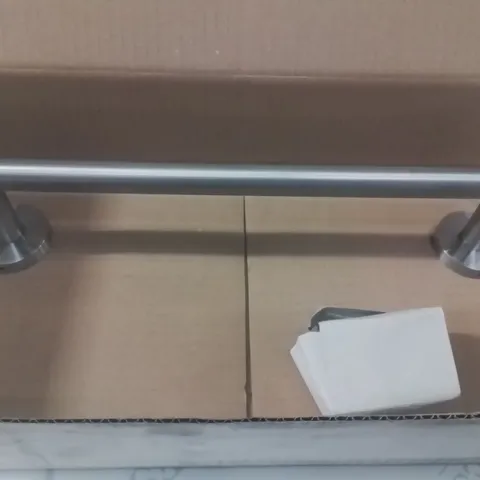 BOXED BATHROOM GRAB RAIL -BRUSHED CHROME-