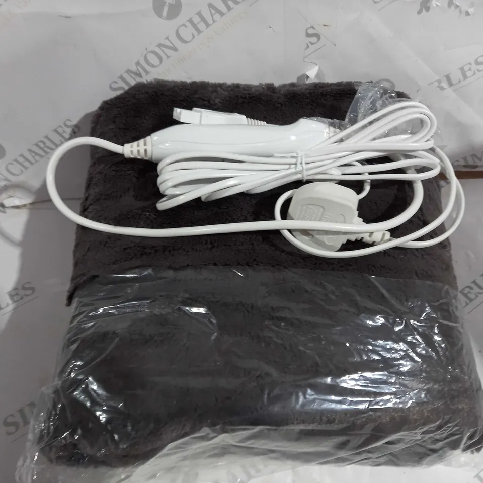 COZEE HOME HEATED BLANKET IN CHARCOAL