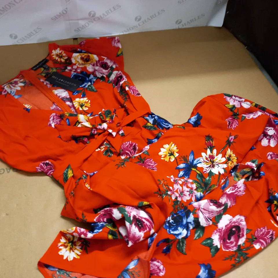 MELA LONDON RED FLORAL DRESS - UK 20