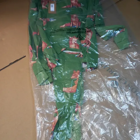 PACKAGED JOHN LEWIS FOXES/GREEN JERSEY PJS - MEDIUM