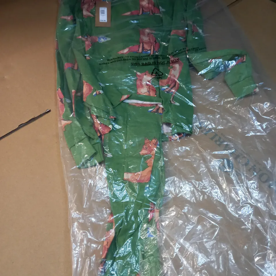 PACKAGED JOHN LEWIS FOXES/GREEN JERSEY PJS - MEDIUM