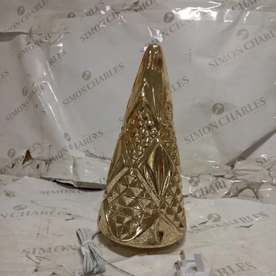 ALISON CORK ROTATING LIGHT MERCURY CUT GLASS DECORATION