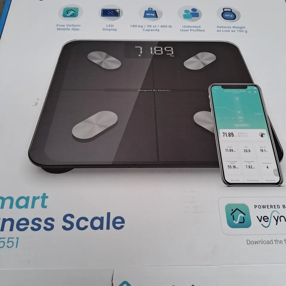 ETEKCITY SMART BATHROOM SCALES FOR BODY WEIGHT