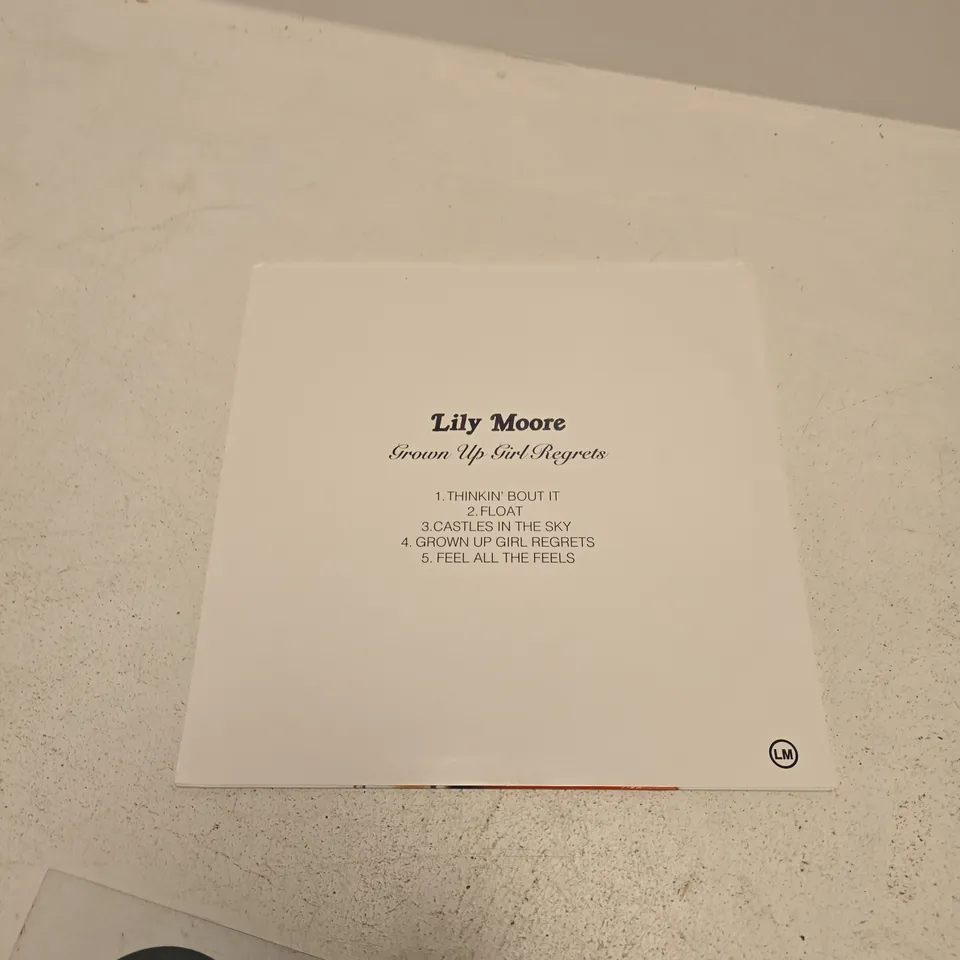 LILY MOORE – GROWN UP GIRL REGRETS VINYL LP SLEEVE