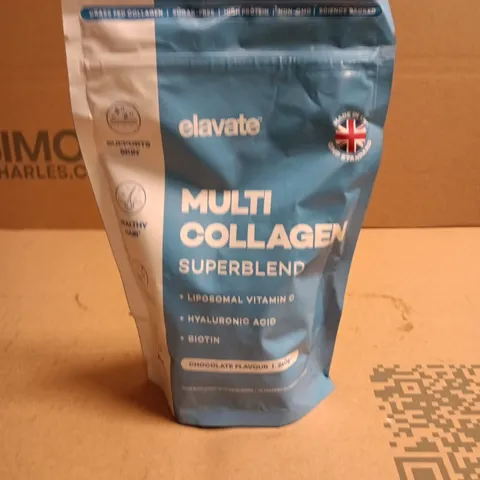 ELEVATE MULTI COLLAGEN SUPERBLEND – LIPOSOMAL VITAMIN C, HYALURONIC ACID & BIOTIN, CHOCOLATE FLAVOUR 240G