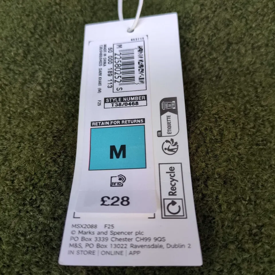 MARKS & SPENCER OLIVE GREEN KNITTED WRAP/SHAWL, SIZE M