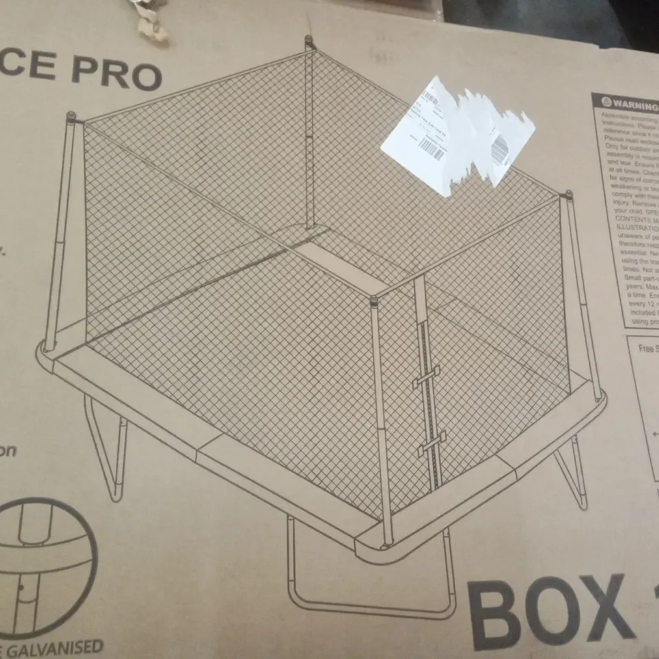 BOXED SPORTSPOWER 10' × 8' BOUNCE PRO RECTANGULAR TRAMPOLINE (2 BOXES)