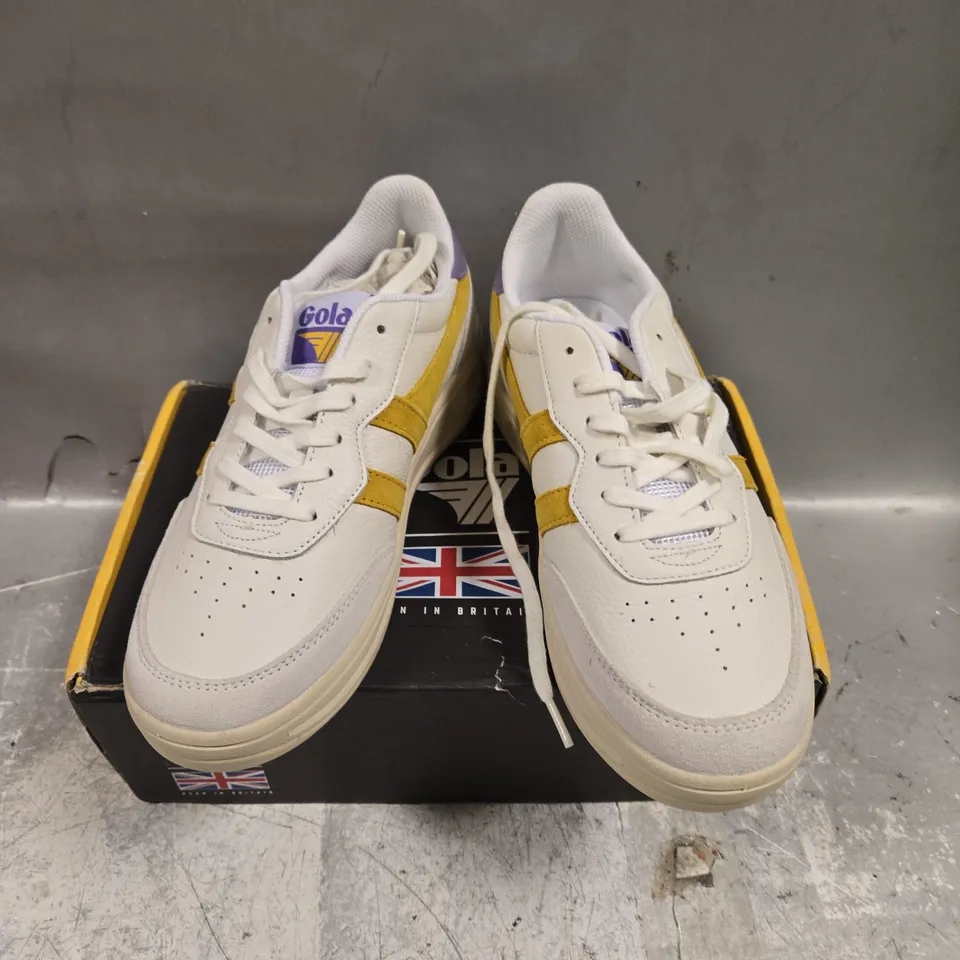 BOXED PAIR OF GOLA TOPSPIN TRAINERS IN OFF WHITE - 5