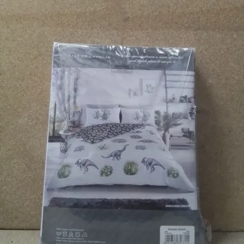 BRAND NEW GAVENO CAVAILIA KINGSIVE DINOSAUR DUVET SET - GREY