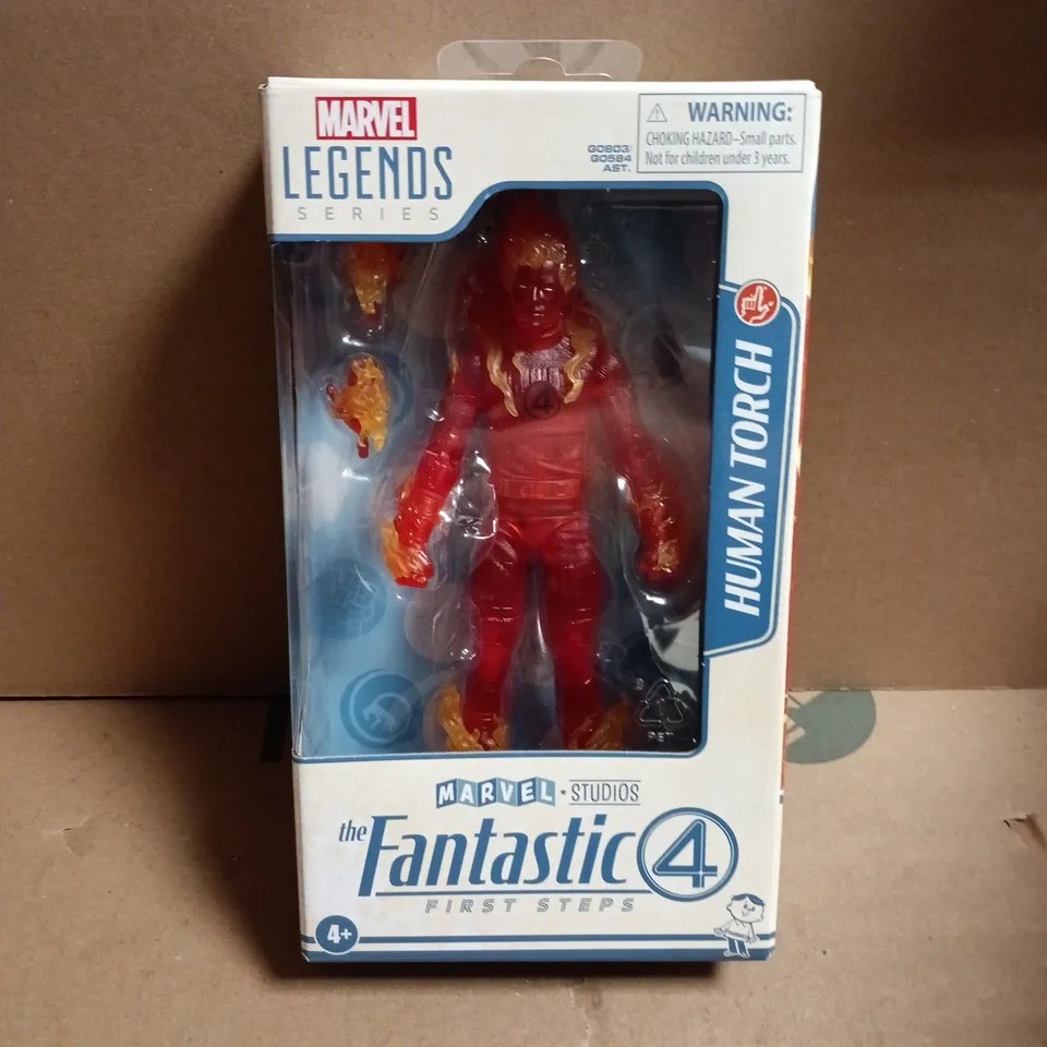 BOXED MARVEL LEGENDS SERIES HUMAN TORCH FIGURE – THE FANTASTIC FOUR (FIRST STEPS)