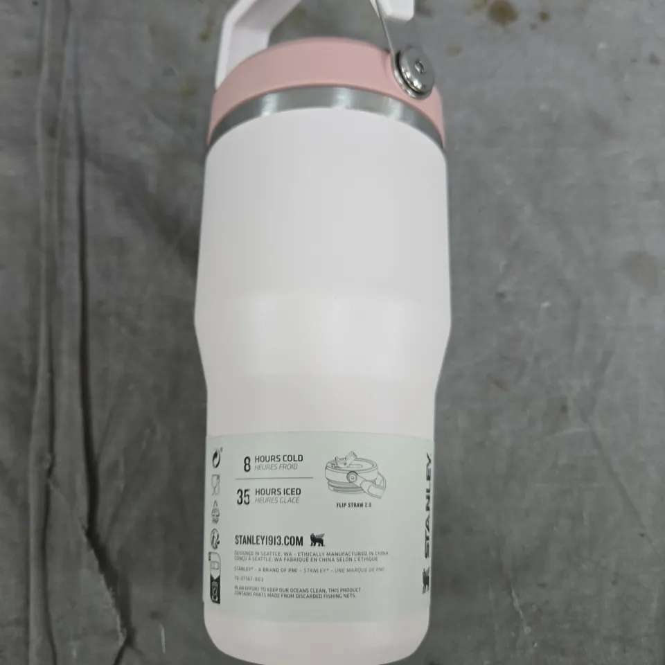 STANLEY FLIP STRAW TUMBLER – PINK LID, WHITE BODY