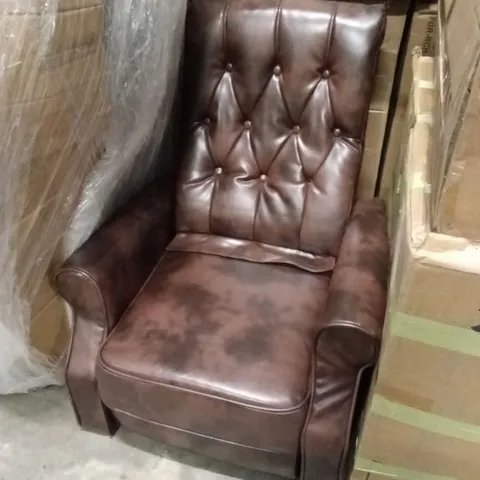 DESIGNER FAUX LEATHER RECLINER CHAIR 