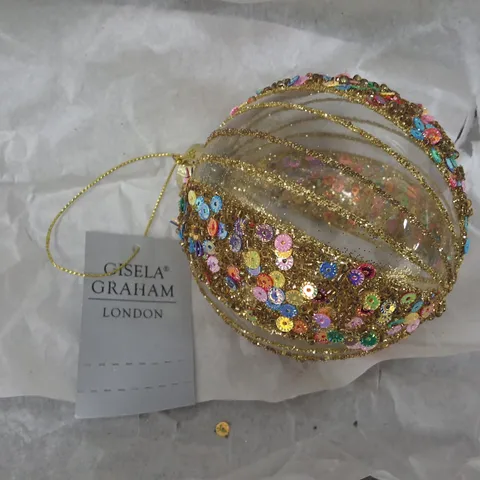 SET OF 12 GISELA GRAHAM DECORATIVE CLEAR BAUBLES