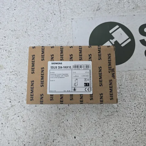 SIEMENS RCBO 1P+N 30MA 230/240V – 10A C-TYPE, MODEL 5SU9 304-1KK104 (BOXED)