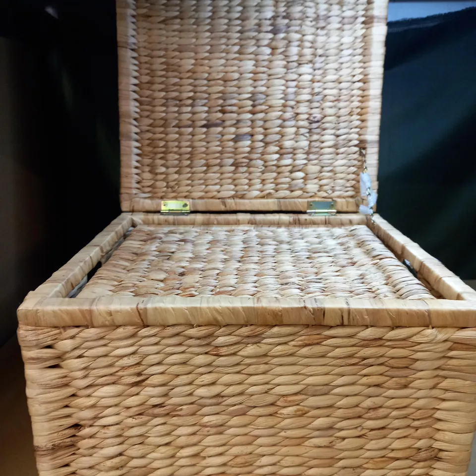 JOHN LEWIS HAND CRAFTED 3 BOXED STORAGE BASKETS 