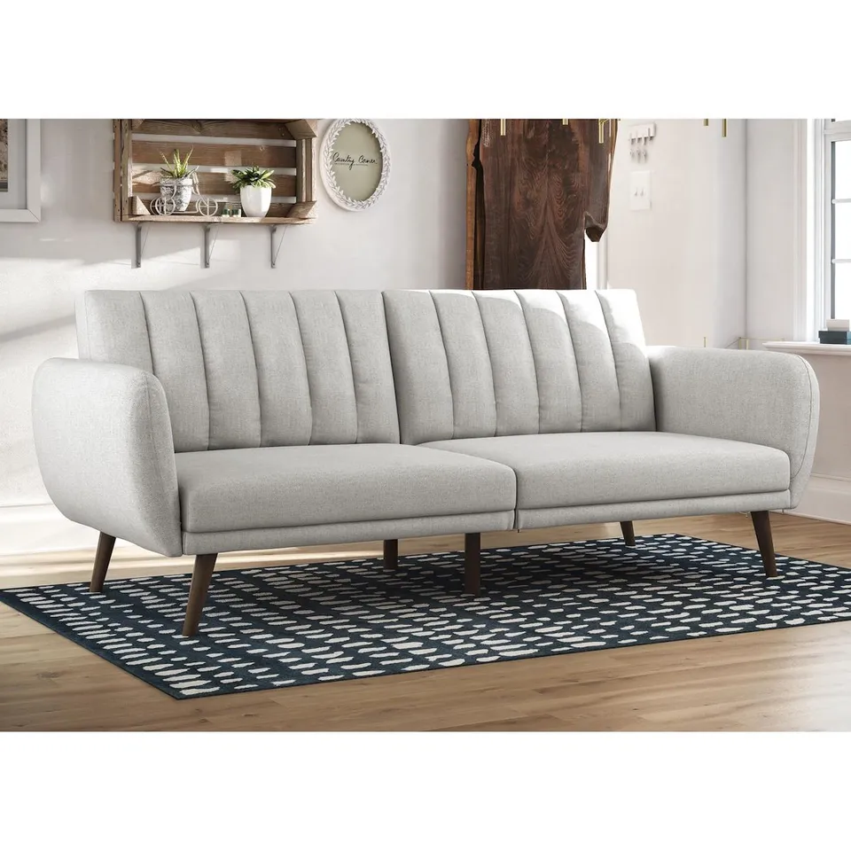 BOXED DOREL SOFA BED LIGHT GREY BRITTANY FUTON SOFABED