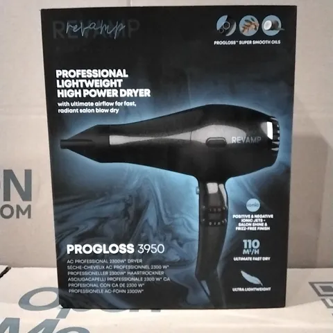 BOXED REVAMP PROGLOSS 3950 2300W HAIR DRYER DR-3950-GB