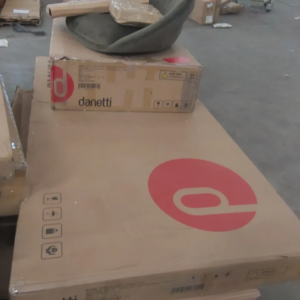 PALLET CONTAINING A LARGE QUANTITY OF ASSORTED DANETTI FURNITURE PARTS ECT