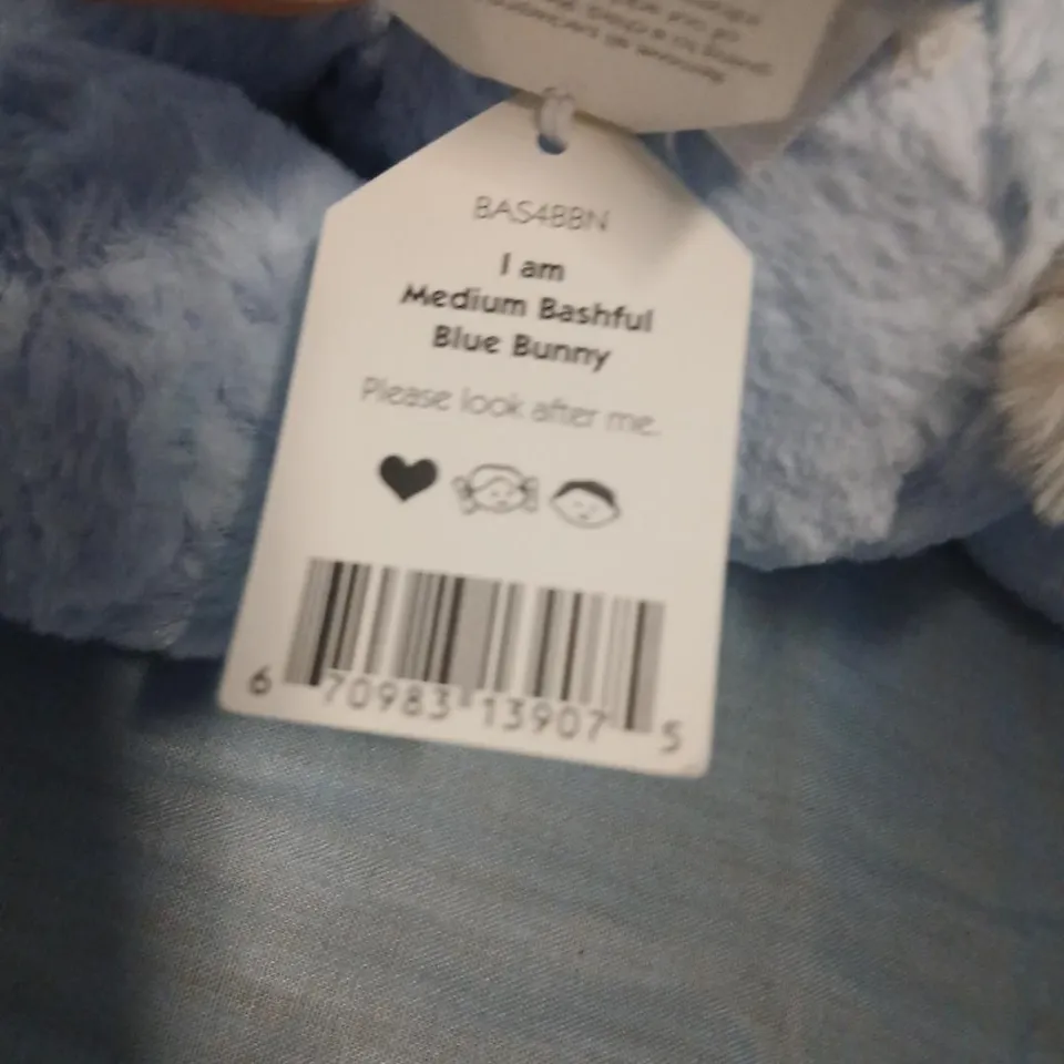 JELLYCAT MEDIUM BASHFUL BLUE BUNNY PLUSH TOY