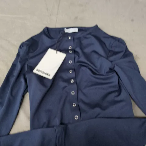 BERSHKA WOMEN'S NAVY CARDIGAN – XS 