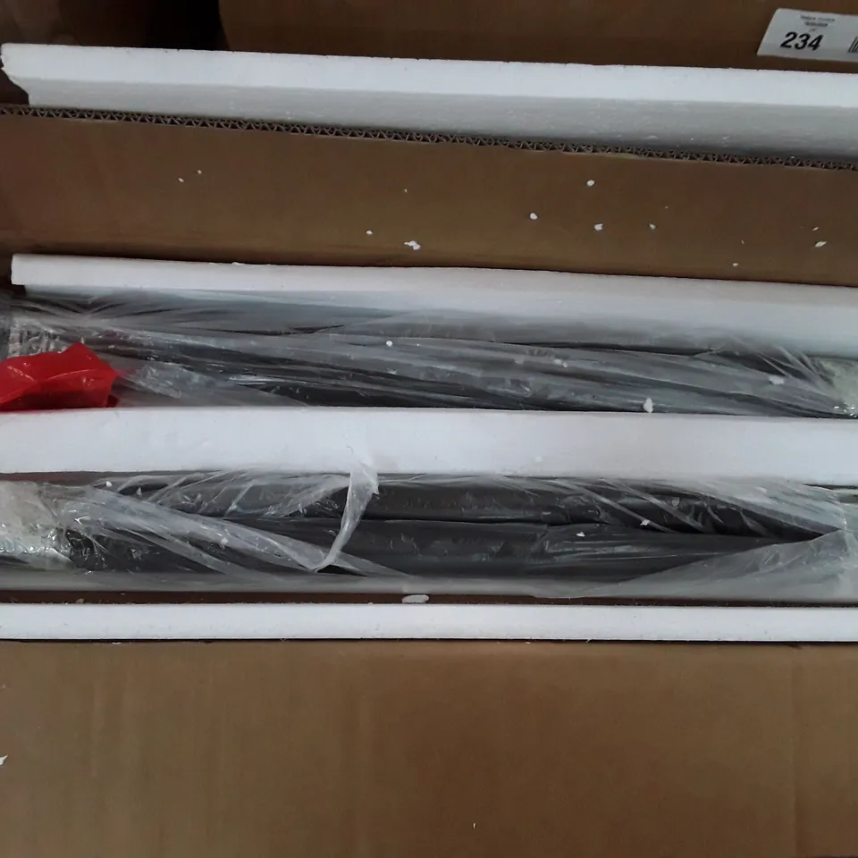 BOXED SET OF 4 BLACK METAL LEGS FOR VIRGO EXTENDABLE DINING TABLE (ONLY BOX 2 OF 2)