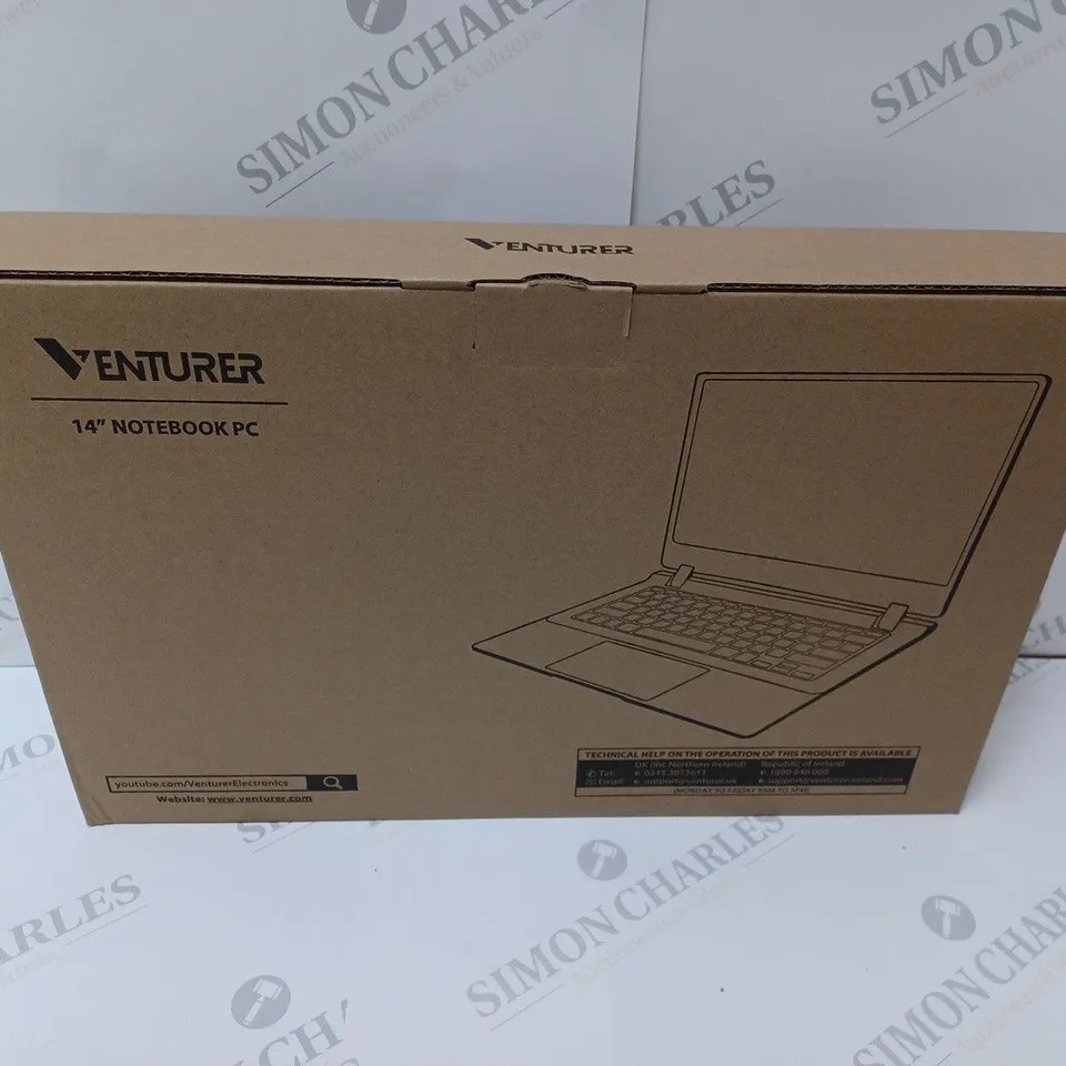 BRAND NEW BOXED VENTURER EUROPA 14 PLUS 14" NOTEBOOK PC - MATT BLACK