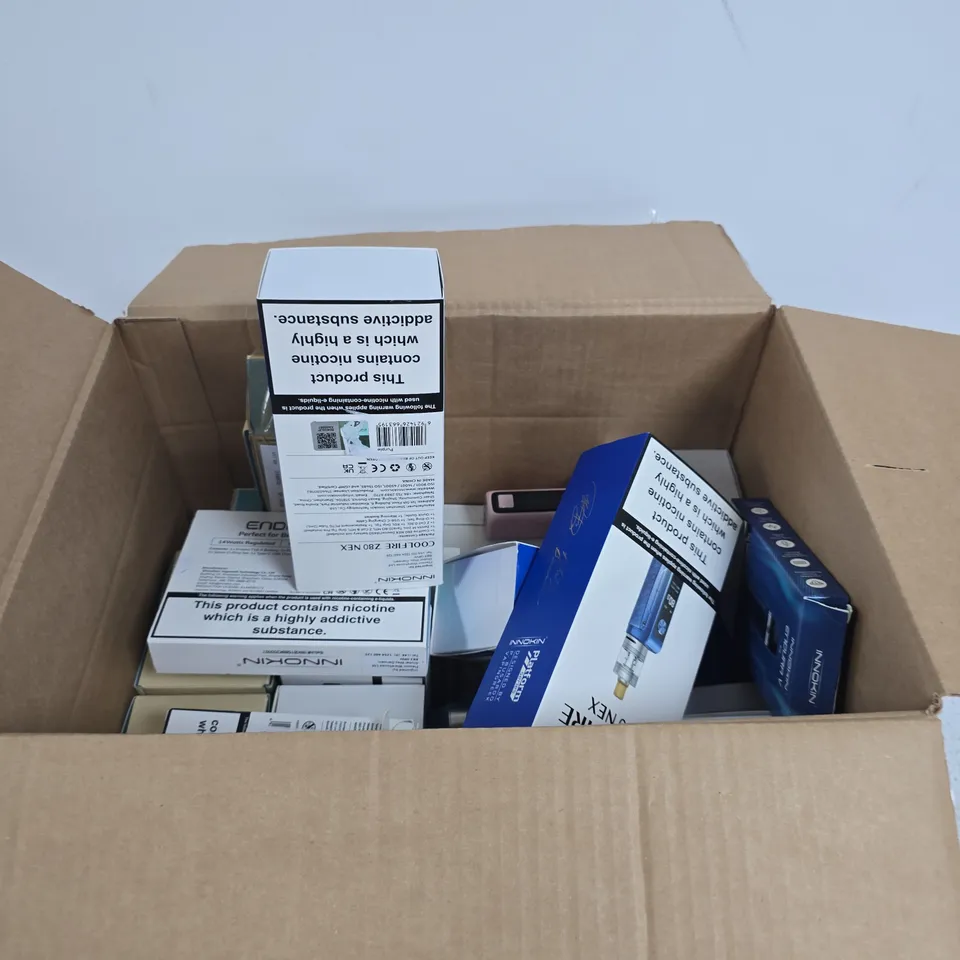 APPROXIMATELY 20 ASSORTED E-CIG PRODUCTS AND ACCESSORIES TO INCLUDE INNOKIN,ENDURA, ETC 