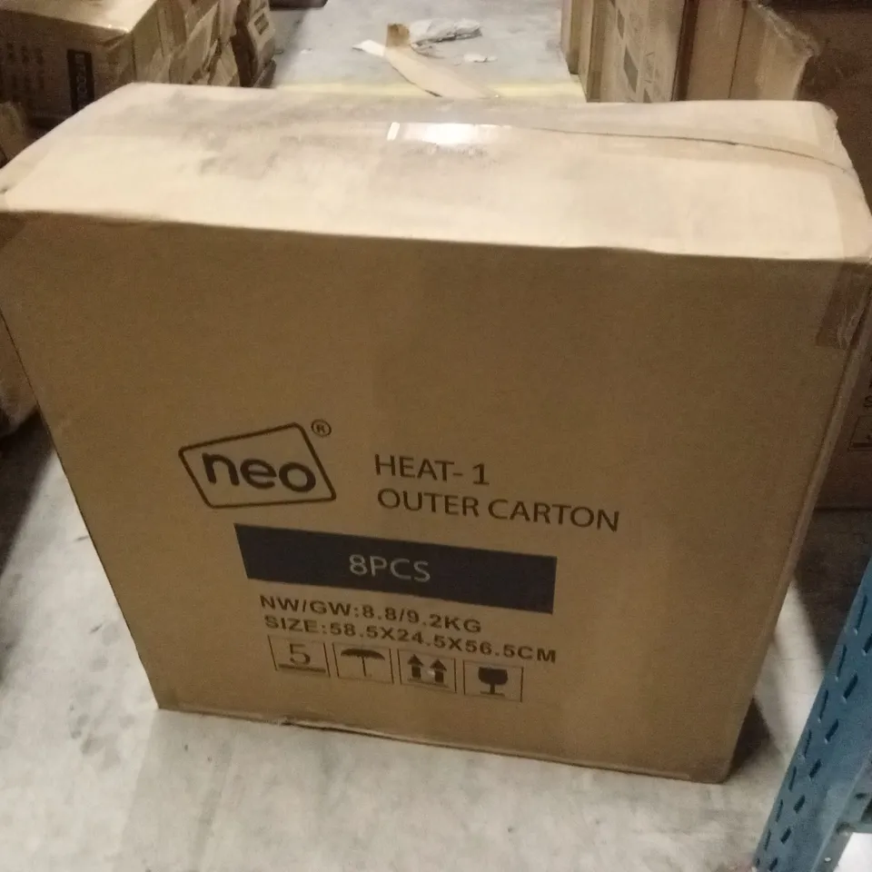 8 x BOXED NEO FAN HEATERS IN WHITE