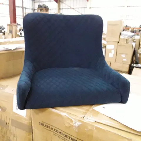 BOXED SET OF 2 UPHOLSTERED FABRIC DINING CHAIRS - BLUE (1 BOX)