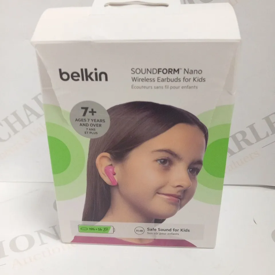BOXED BELKIN SOUNDFORM NANO WIRELESS EARBUDS FOR KIDS