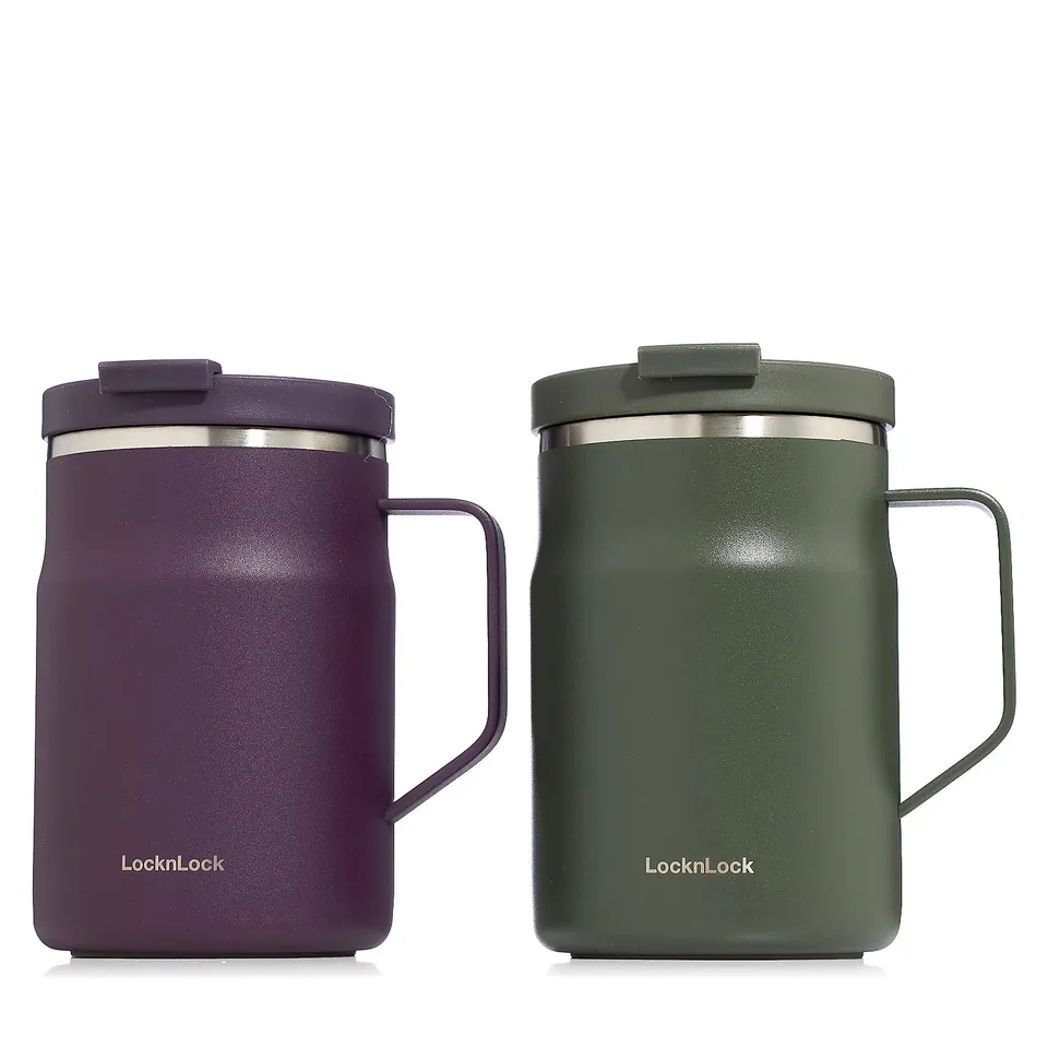 LOCK & LOCK SET OF 2 INSULATED MUGS