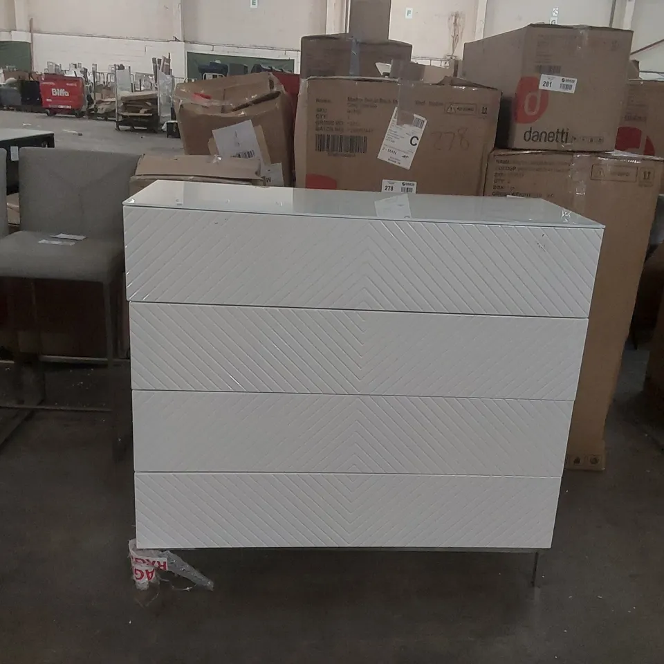 DANETTI NOAH CHEST OF DRAWERS IN WHITE GLOSS