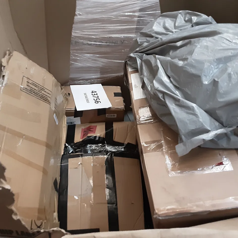 PALLET OF ASSORTED PRODUCTS INCLUDING ACRALI HOME MATTRESS TOPPER, PLANT THEATRE ADIRONDACK HARDWOOD CHAIR, SHARK CORDED STICK, HNNHOME