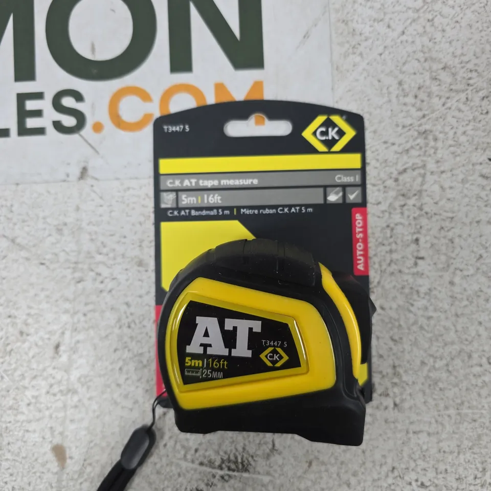 CK AT TAPE MEASURE 5M/16FT – YELLOW & BLACK, AUTO-STOP