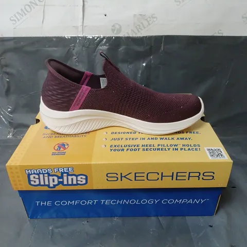 SKECHERS HANDS FREE SLIP-INS TRAINERS PURPLE GLITTER SIZE 7