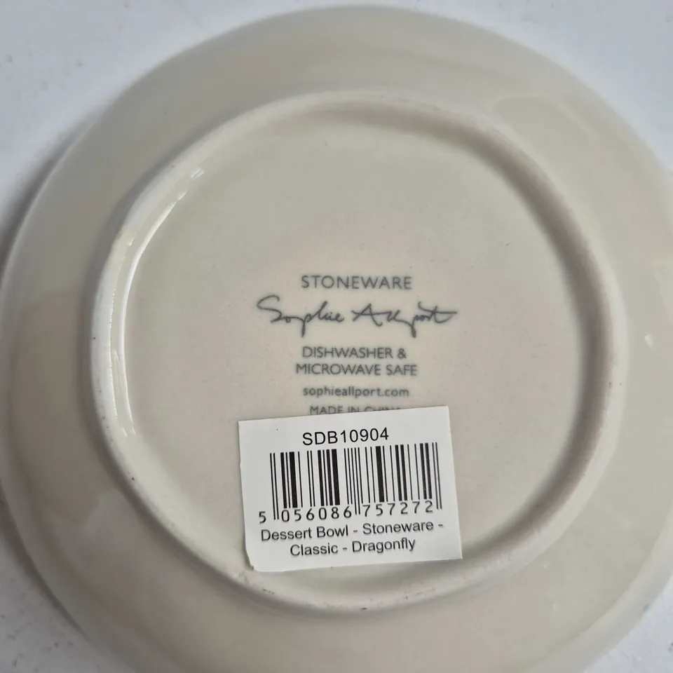 SOPHIE ALLPORT STONEWARE DESSERT BOWLS (DRAGONFLY), SET OF 2