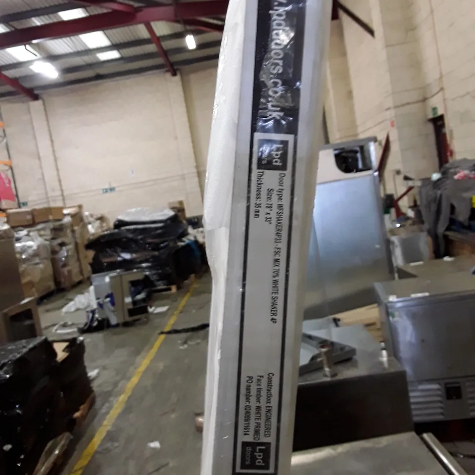 LPDOORS WHITE PRIMED SHAKER 4 PANEL DOOR 78"×33"