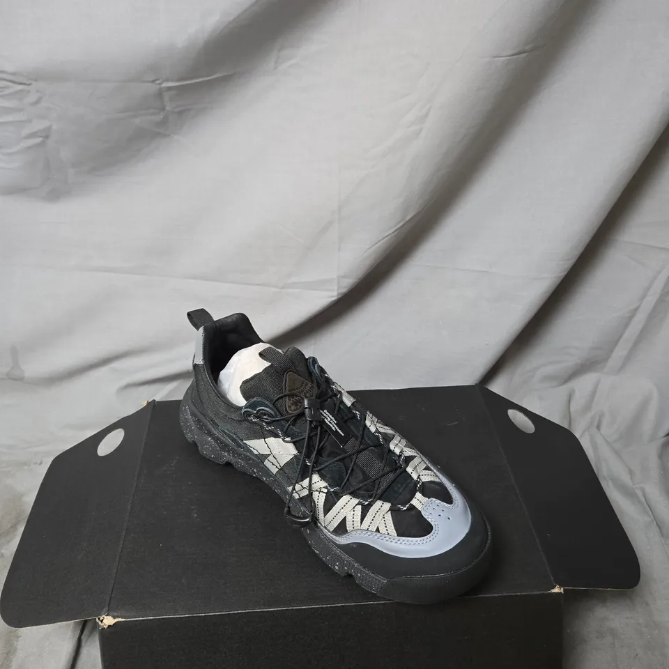 FLOWER MOUNTAIN TRAIL SHOES – SUEDE & NYLON, BLACK/GRAY, UK 7 (EU 41)